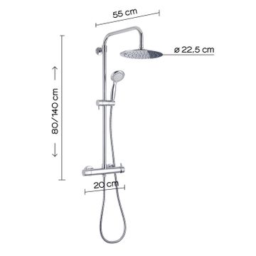 Star plus 00 extensible shower column by GEDY - view 2