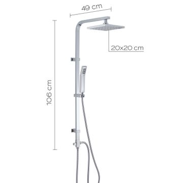 Star 01 adjustable shower column by GEDY - view 2