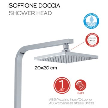 Star 01 adjustable shower column by GEDY - view 3