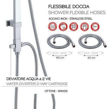 Star 01 adjustable shower column by GEDY - view 5