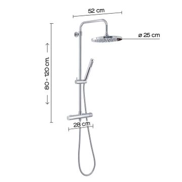 Star mix 00 extensible shower column by GEDY - view 2