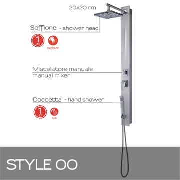 Style 00 temperated glasss shower panel by GEDY - view 3