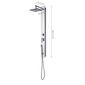 Style 01 temperated glasss shower panel by GEDY - view 2