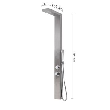 Cascade 00 multi-functions shower panel stainless by GEDY - view 2