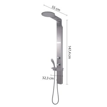Wellness 02 multi-functions shower panel stainless by GEDY - view 2