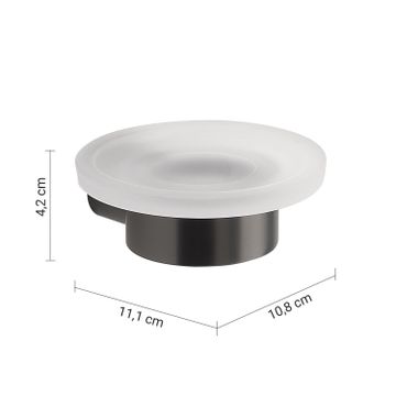 Pirenei soap holder gun metal (pvd plated) by GEDY - view 2