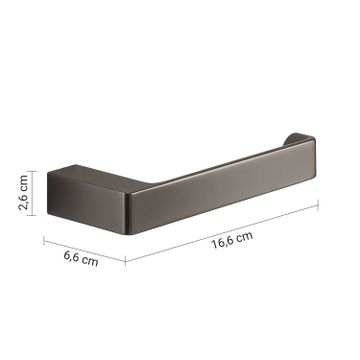Pirenei toilet paper holder gun metal (pvd plated) by GEDY - view 2