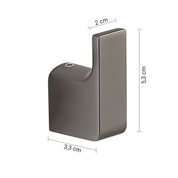 Pirenei 2 hooks gun metal (pvd plated) by GEDY - view 2