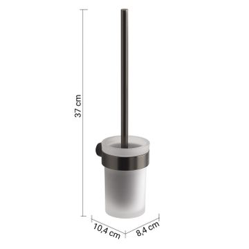 Pirenei wall toilet brush holder gun metal (pvd plated) by GEDY - view 2