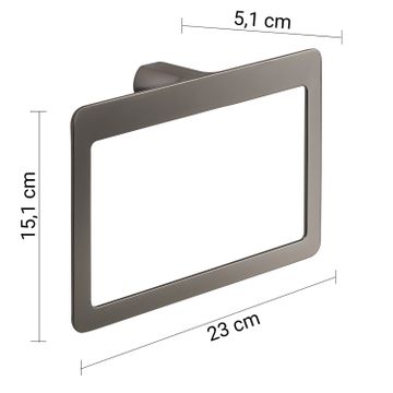 Pirenei towel ring gun metal (pvd plated) by GEDY - view 2