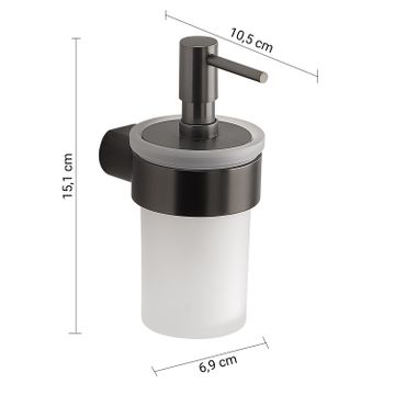 Pirenei soap dispenser gun metal (pvd plated) by GEDY - view 2
