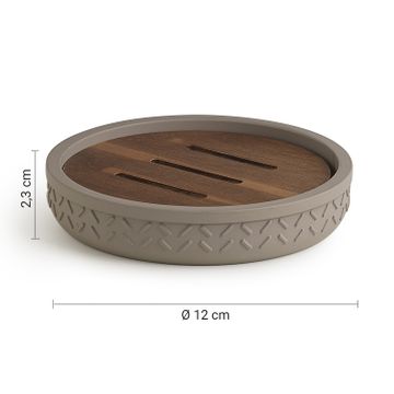Thea soap holder grey/natural dark by GEDY - view 2