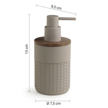 Thea soap dispenser grey/natural dark by GEDY - view 2