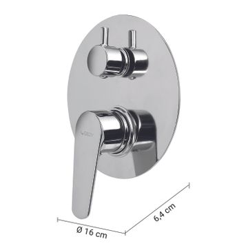 Como concealed shower mixer with diverter by GEDY - view 2