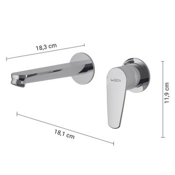 Como wall-mounted washbasin mixer by GEDY - view 2