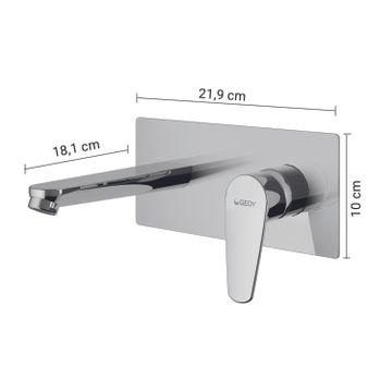 Como wall-mounted washbasin mixer by GEDY - view 4