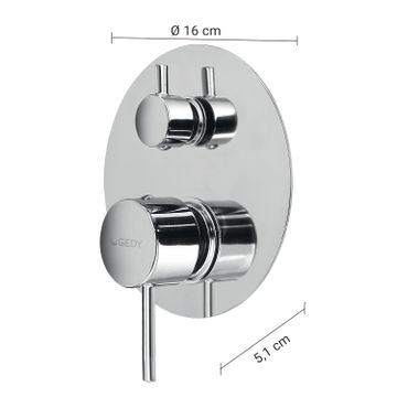 Garda concealed shower mixer with diverter by GEDY - view 2