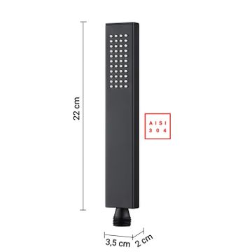 High pro plus 03 5-piece shower set, square by GEDY - view 2