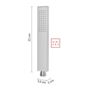 High pro plus 05 5-piece shower set, square by GEDY - view 2