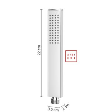 High pro plus 08 5-piece shower set, square by GEDY - view 2