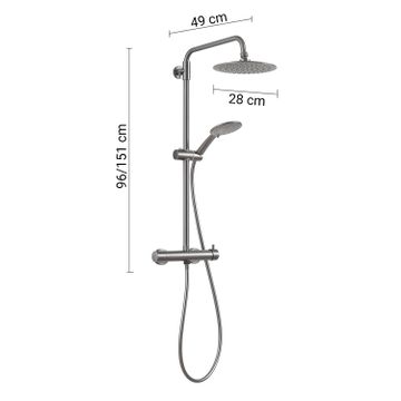 Star plus 02 extensible shower column by GEDY - view 2