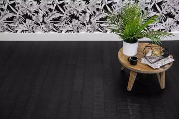 Sawn Intense Black Selection engineered oak flooring by Décoplus Parquets - view 3