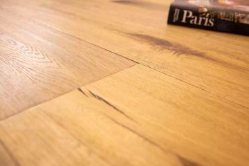 Smoked Wavy engineered oak flooring by Décoplus Parquets - view 3