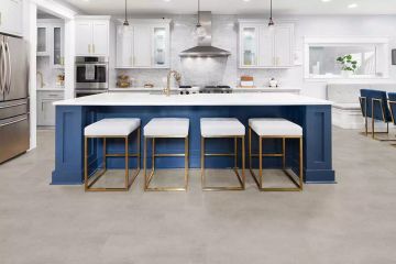 Caldera Concrete Pearl Tiles vinyl flooring by Décoplus Parquets - view 2