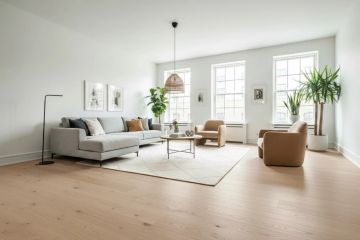 Varnished Authentic Sand engineered oak flooring by Décoplus Parquets - view 2