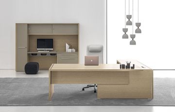 OXFORD - Sectional multiple wooden workstation desk by DVO - view 4