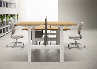 TOLEDO - Height-adjustable multiple melamine office desk by DVO - view 7