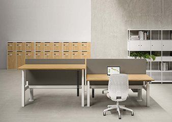 TOLEDO - Height-adjustable multiple melamine office desk by DVO - view 9