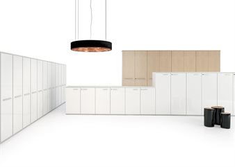 UNIVERSAL STORAGES - Low modular melamine office storage unit by DVO - view 5
