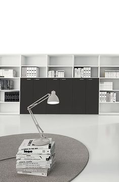 UNIVERSAL STORAGES - Low modular melamine office storage unit by DVO - view 6