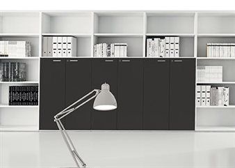 UNIVERSAL STORAGES - Low modular melamine office storage unit by DVO - view 7