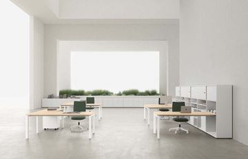 E-PLACE - Square melamine and metal meeting table by DVO - view 5