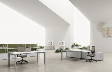 E-PLACE - Square melamine and metal meeting table by DVO - view 9