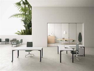 ENNA - Sectional melamine and plate office desk by DVO - view 6