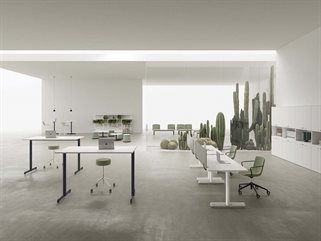 OSLO - Round melamine meeting table by DVO - view 6