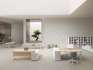 NOBU - Sectional melamine and metal office workstation by DVO - view 6