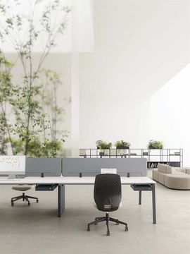 DV802 - L-shaped multiple wooden workstation desk by DVO - view 9