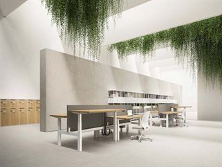 TOLEDO - Height-adjustable multiple melamine office desk by DVO - view 5