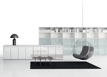 UNIVERSAL STORAGES - Low modular melamine office storage unit by DVO - view 8