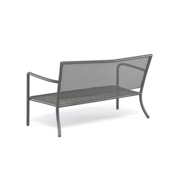 two seats sofa / outside in Steel - Collection Athena by Emu - view 3