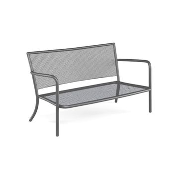 two seats sofa / outside in Steel - Collection Athena by Emu - view 2