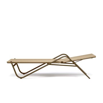 stackable sunbed with hidden wheels / outside in Aluminium, emu-tex - Collection Holly by Emu - view 2