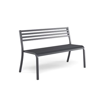 armchair with teak seat / outside in Steel - Collection Segno by Emu - view 9