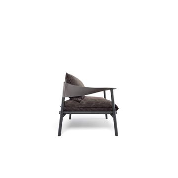 two seats sofa / outside in Aluminium, Eco-leather - Collection Terramare by Emu - view 3