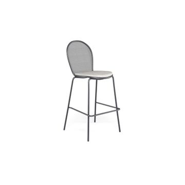 barstool / outside in Steel - Collection Ronda by Emu - view 5