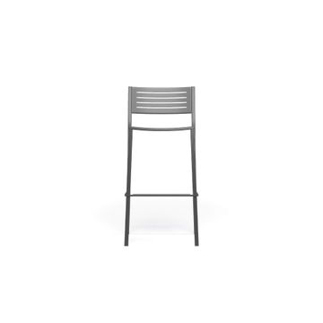 barstool / outside in Steel - Collection Segno by Emu - view 2